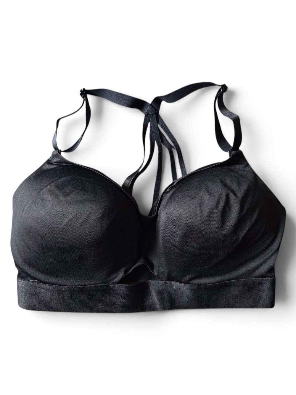 Victoria's Secret Black Strappy Fan Shape Wireless Bra